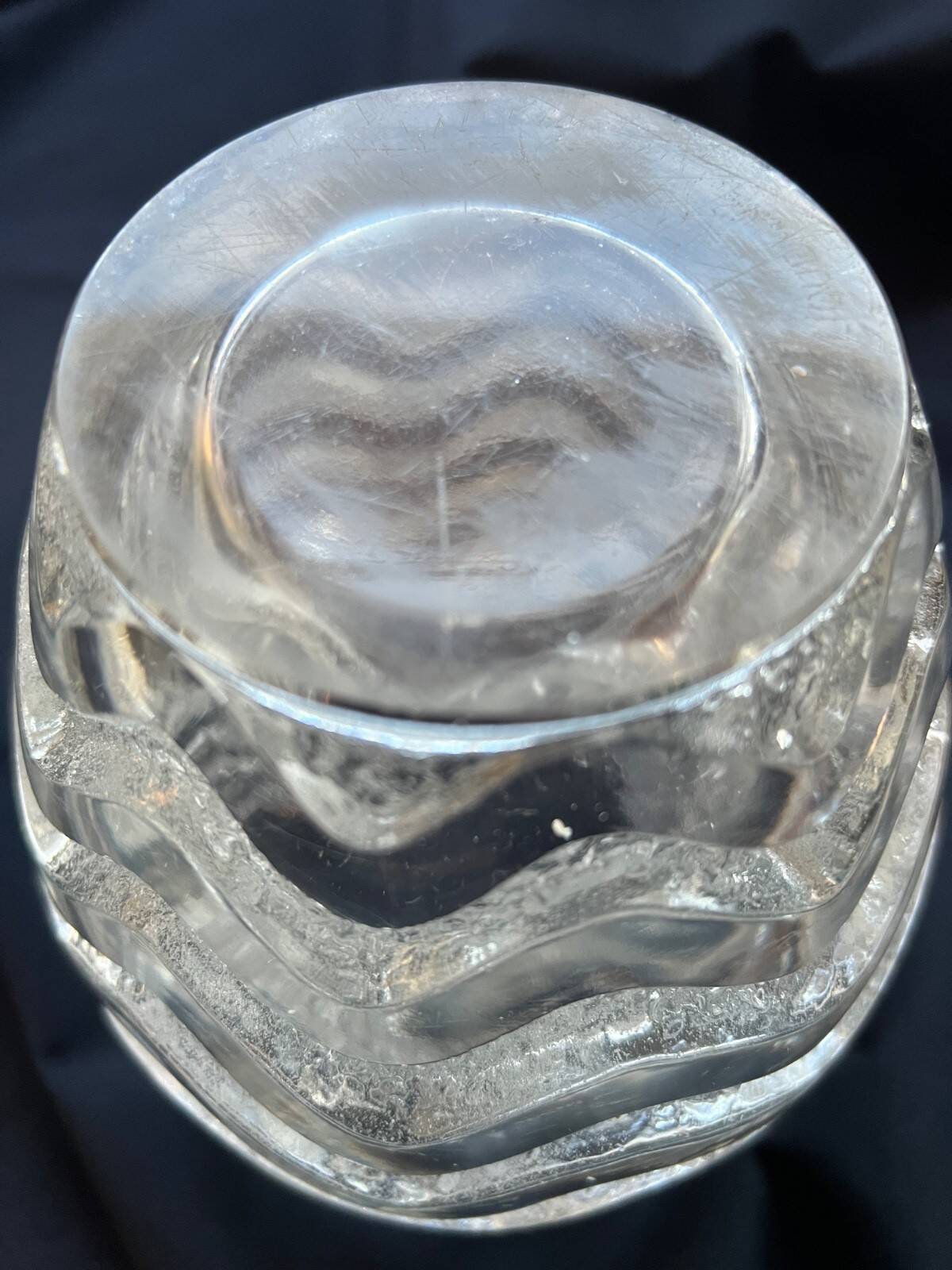 Lalique, vase "Meanders", glass, 1934, signed R.LALIQUE