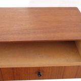 Pair of hanging teak bedside tables, 1960s