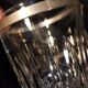 Crystal ice bucket and stainless steel spoon