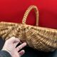 Antique Wicker Basket Picking Basket in good condition 41 x 27 x 26 cm