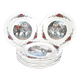 Set of 8 obernai flat plates in sarreguemines alsace earthenware 25cm