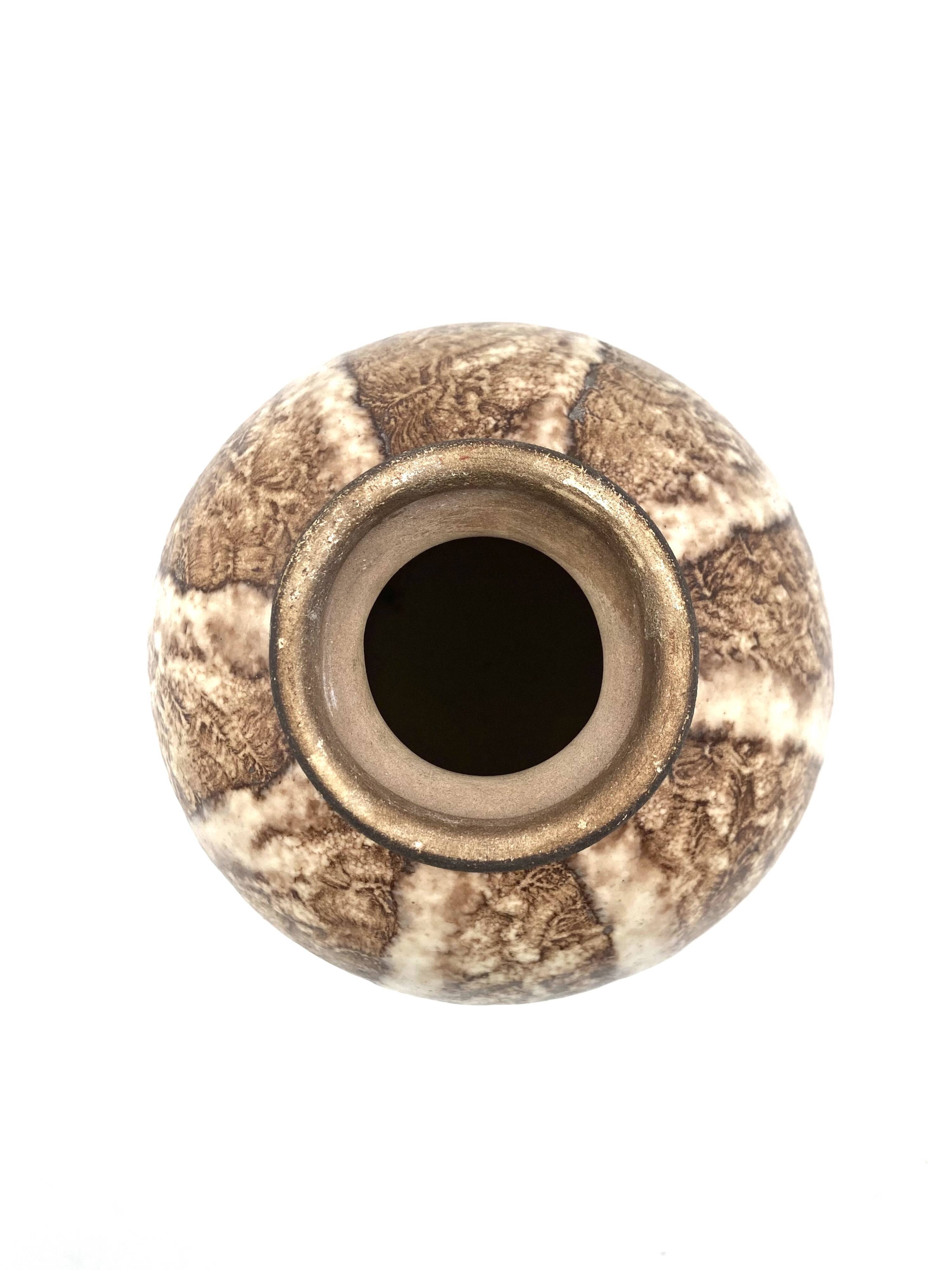 Louis Auguste Dage, Art Deco unique ceramic vase, France 1930