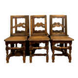 Set of 6 Lorraine chairs in solid oak circa 1850