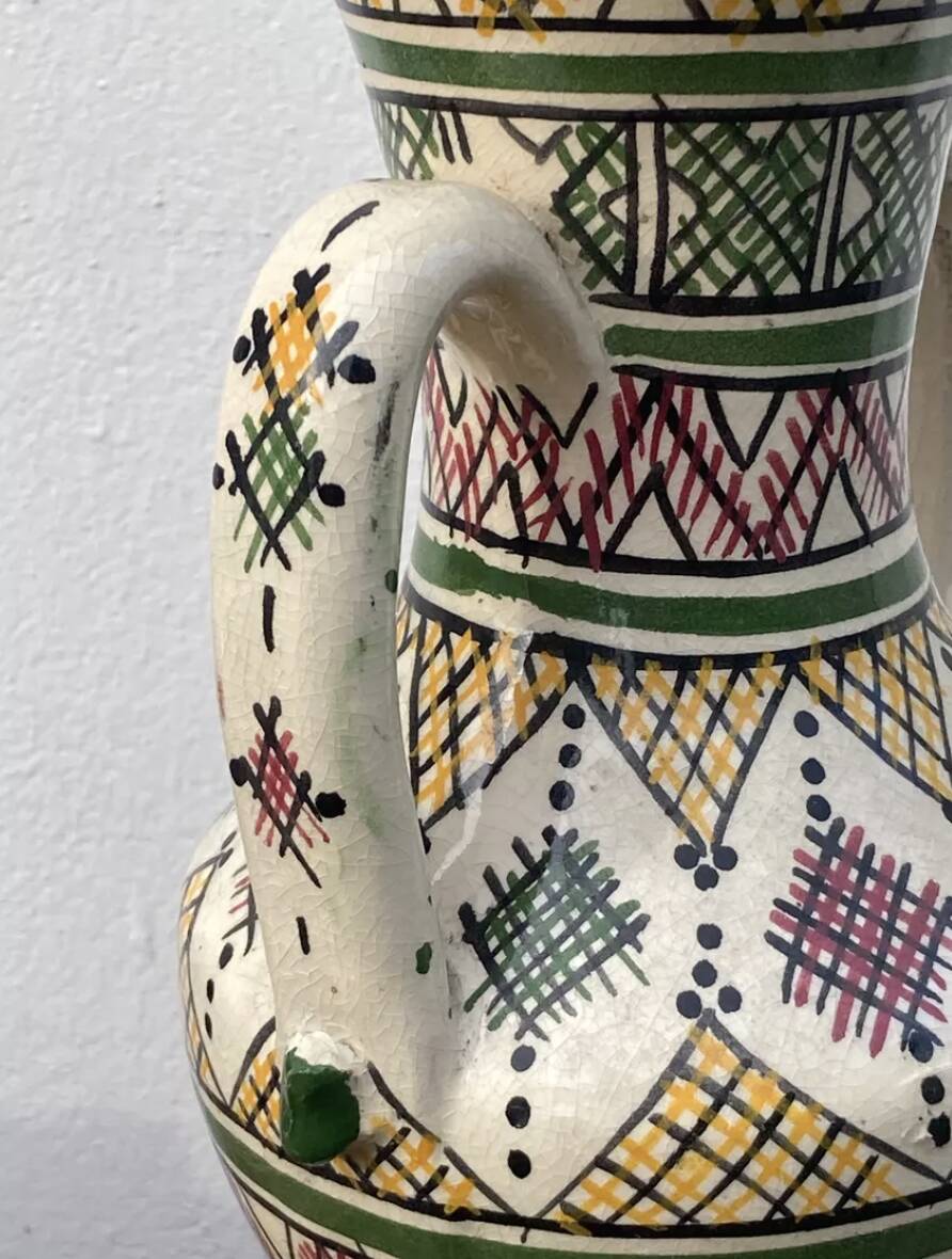 Moroccan artisanal safi vase