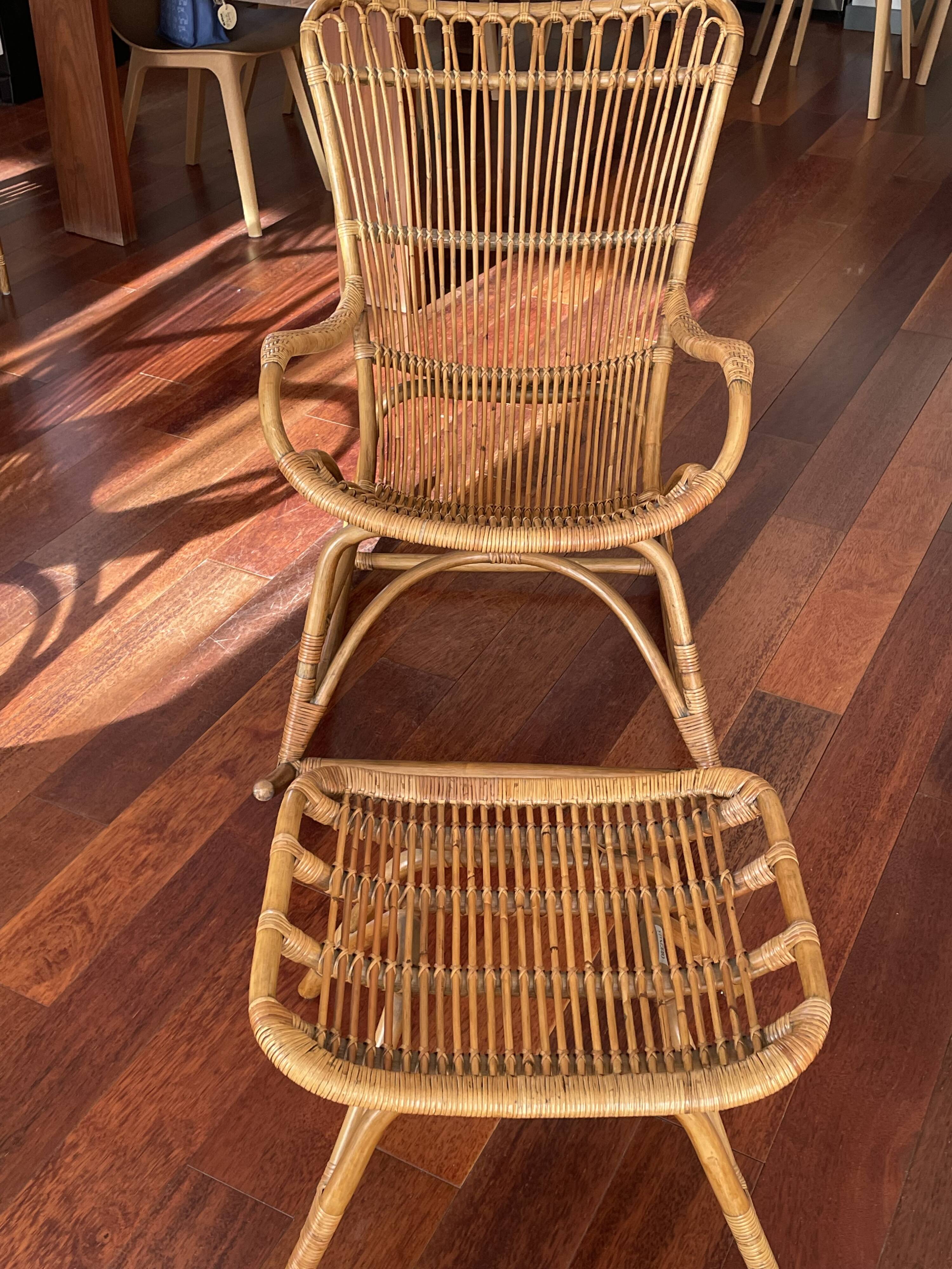 Rocking Chair, footrest, coffee table Sika Design Original