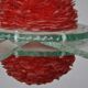 Lustre vintage design italien en verre coloré 8 branches