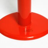 Two large limited abstract metal floor sculptures in red