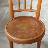 Old small Fischel children's chair, Colombine decor