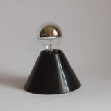 Black cone ceiling lights "Jolly" by Bruno Celupica for Tronconi, Italy 1970s, set of three.