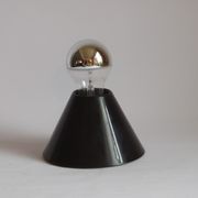 Black cone ceiling lights "Jolly" by Bruno Celupica for Tronconi, Italy 1970s, set of three.