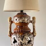 Lamp ceramic fat lava double lighting 70s