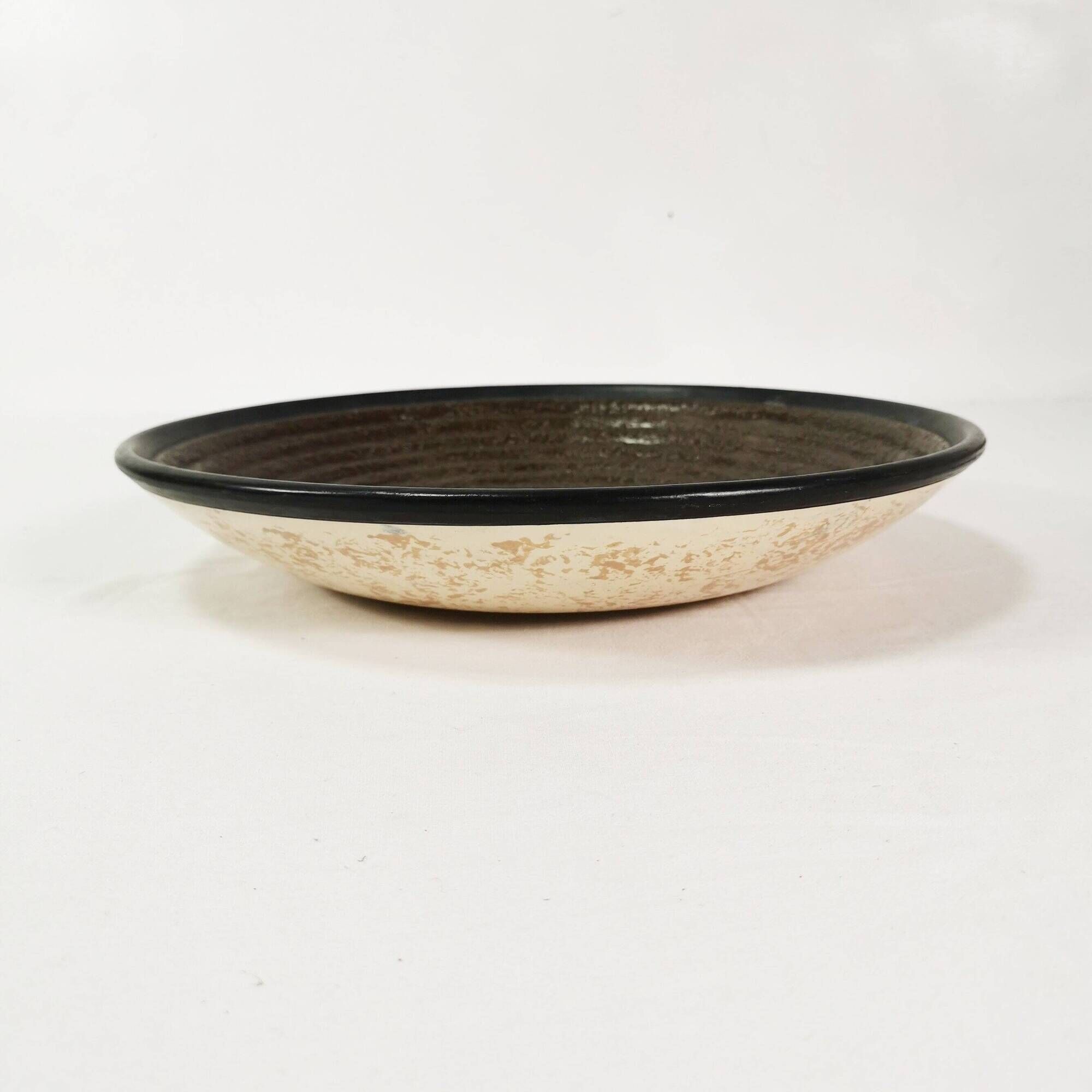 Large Art Deco ceramic plate, designed by Raymond Chevallier for Boch Frère