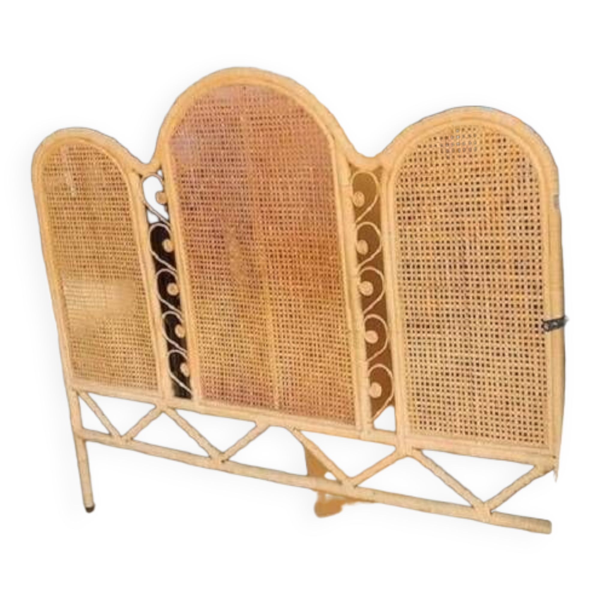 Rattan cane headboard