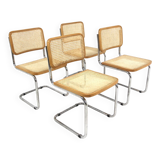 Set of 4 "B32" chairs, Marcel Breuer, Italy, 1990