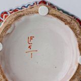 Chinese-style table lamp, French earthenware ceramic in Delft style, 1900s.