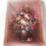 Oil on canvas bouquet of flowers
