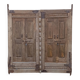 Large old double wooden door