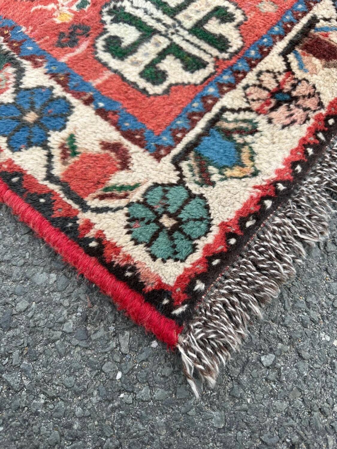Handmade square Persian rug