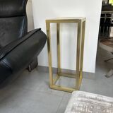 Console laiton et verre 1970 signée Pierre Vandel Paris