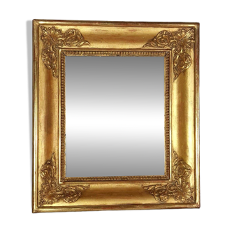 Frame and mirror circa 1830 47x41x6.5 cm gilded stucco wood SB618