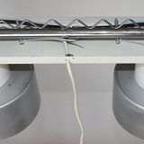 Ceiling lamp indus 2 large spots with a lampshade reflector aluminum