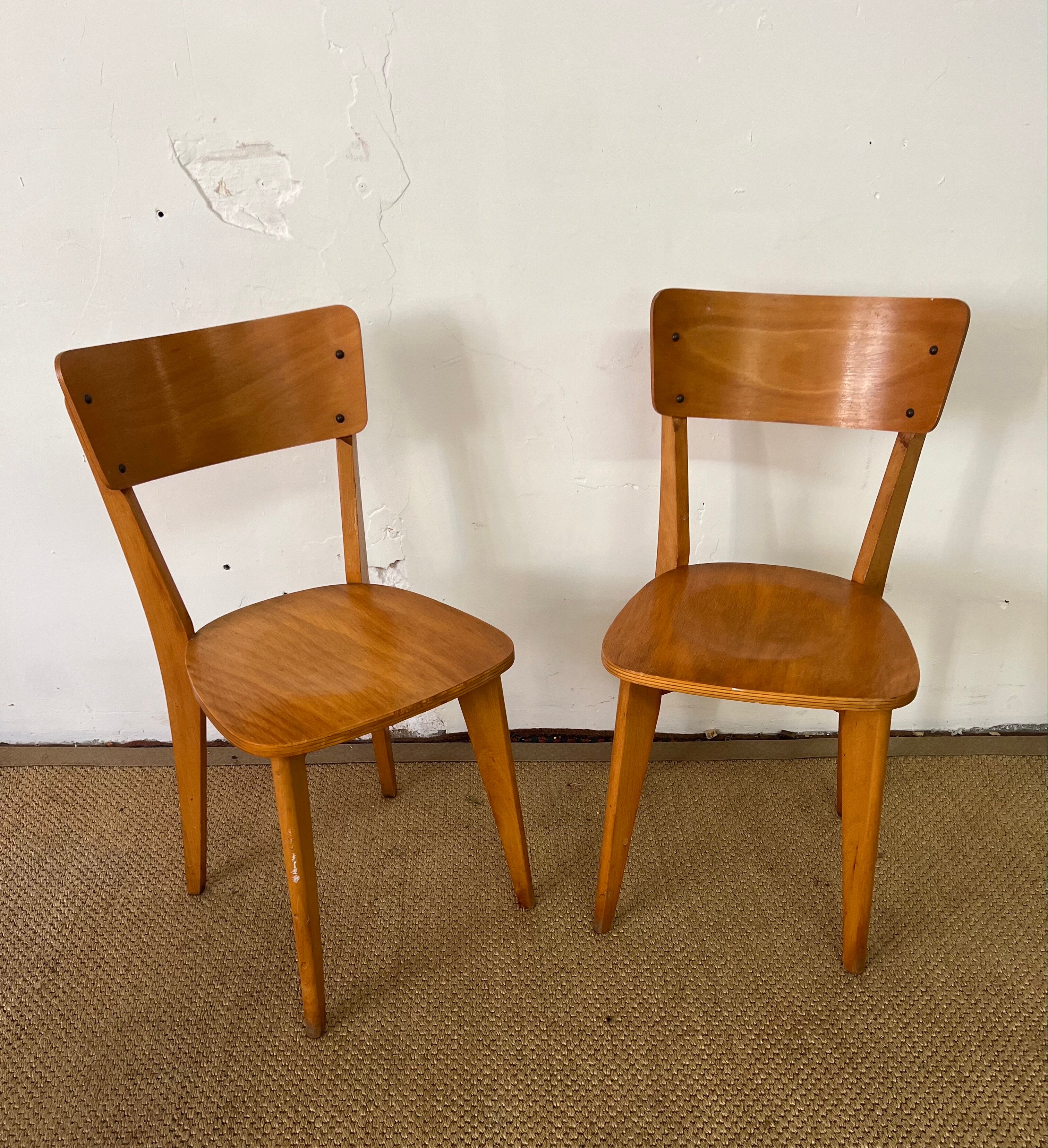 Pair of wooden chairs