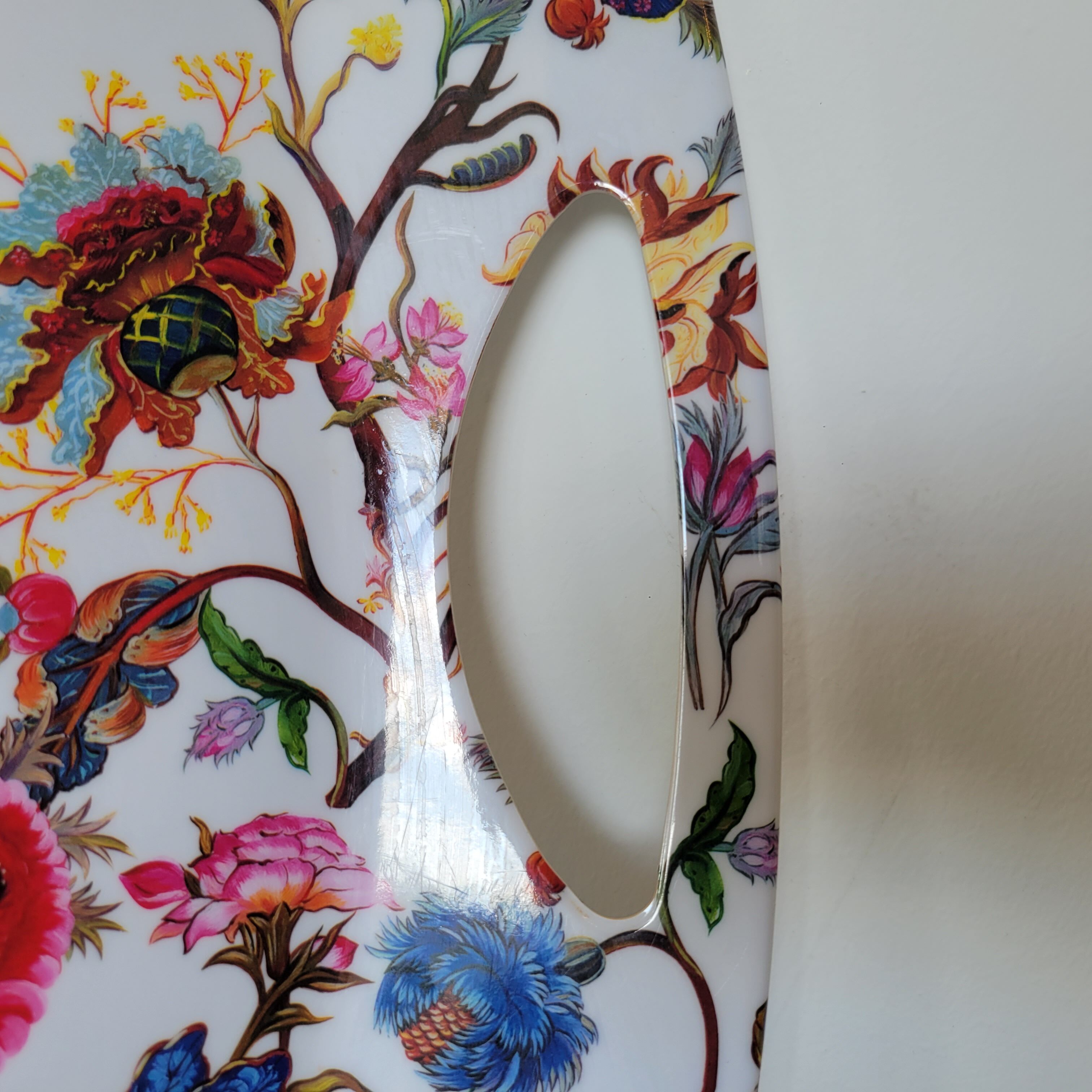 Large melamine serving tray The Leonardo Collection floral decoration