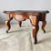 Antique solid wood footstool – Louis XV style, curved legs