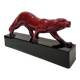 French Ceramic Art Deco Statue Of A Panther 1930s