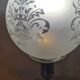 pair of art deco brass lamps with opaque etched glass 39x12