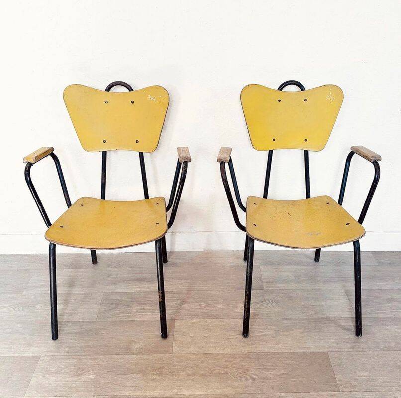 Paire de fauteuils années 50