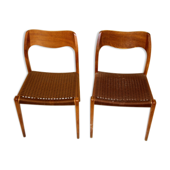 Set of 2 chairs "Model 71", Niels O Møller, Denmark, 1960