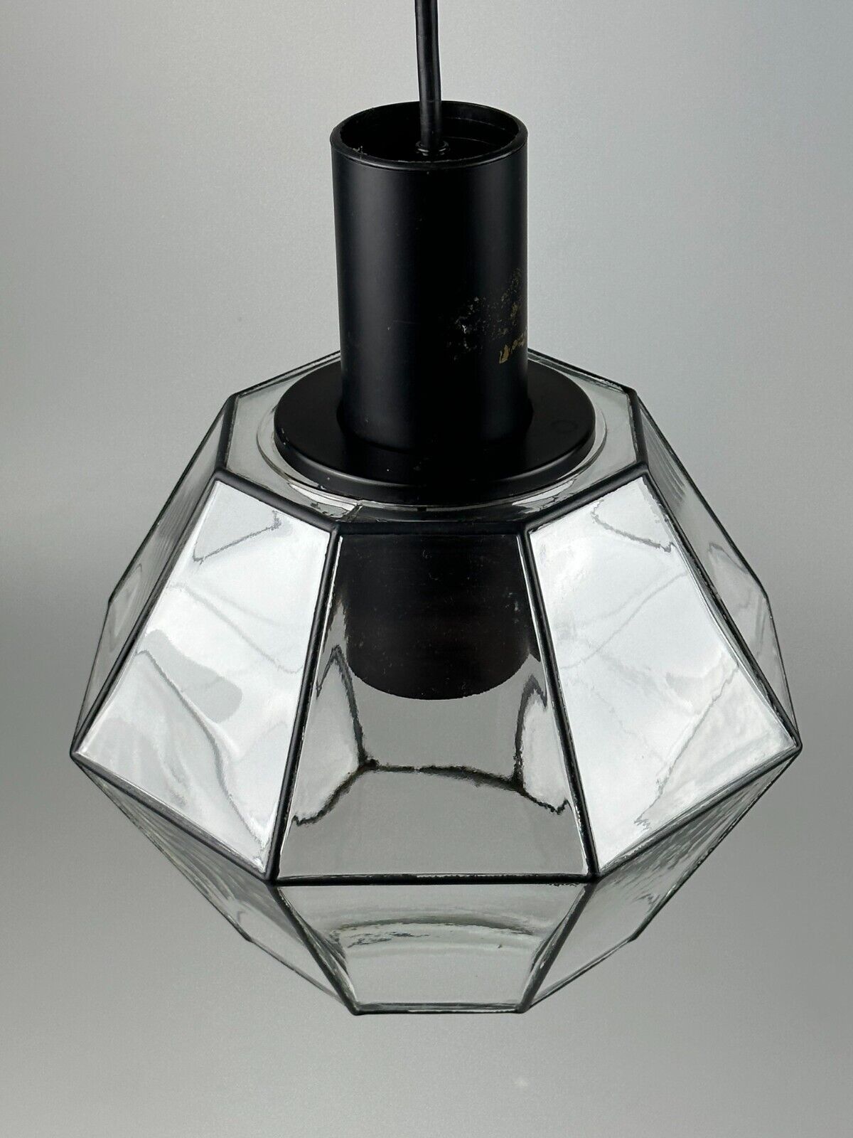 60s 70s hanging lamp ceiling lamp by Limburg Leuchten Germany glass metal