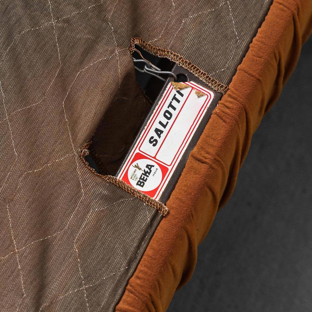 3-seater fabric sofa Califfo Beka model 1970s vintage modernism