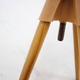 1970s  Beech Chair with Adjustable Height, Czechoslovakia