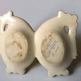 Salt pepper shaker antique butterfly shape Henriot Quimper rare