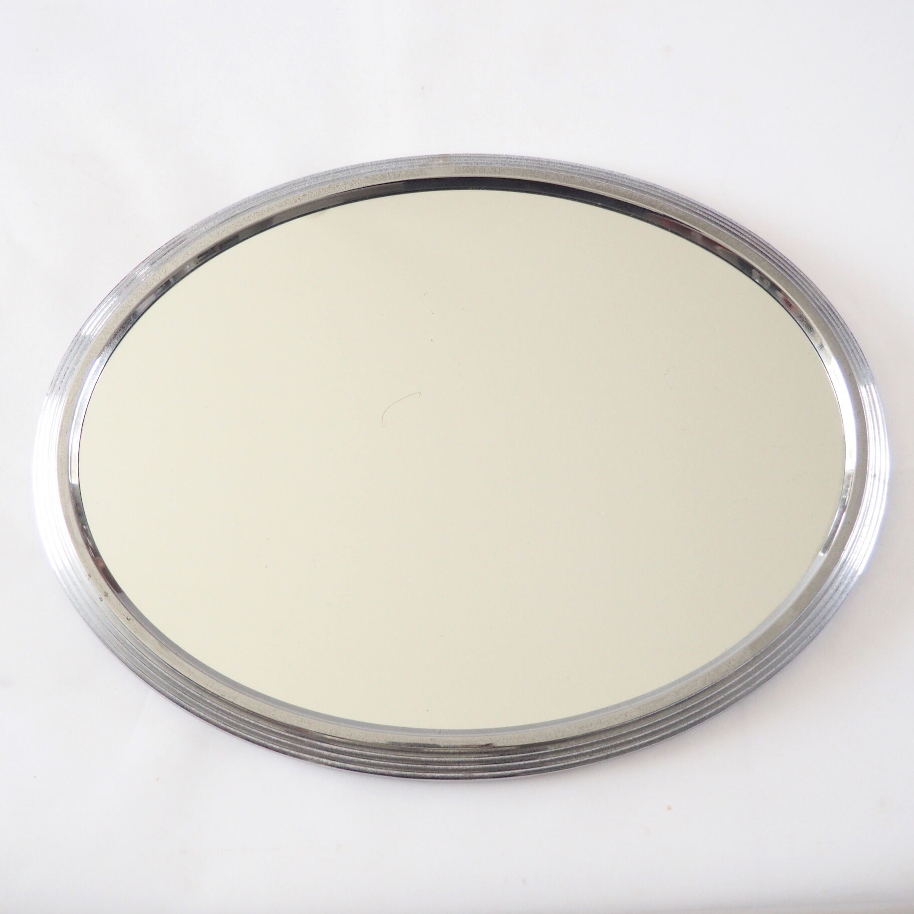 Art Deco oval mirror top