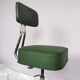 Chaise pivotante en skaï vert et acier chromé, Pullman, 1960