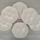 Oyster service dish and 6 plates barbotine earthenware sarreguemines ecru vintage
