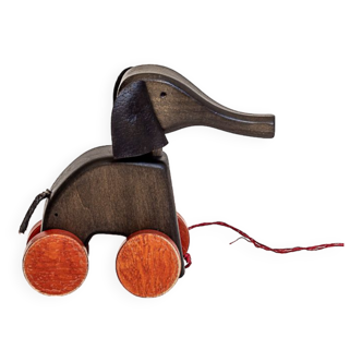 Elephant toy on wheels⎮60s/70s
