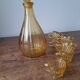 Yellow glass liqueur set, 1960s