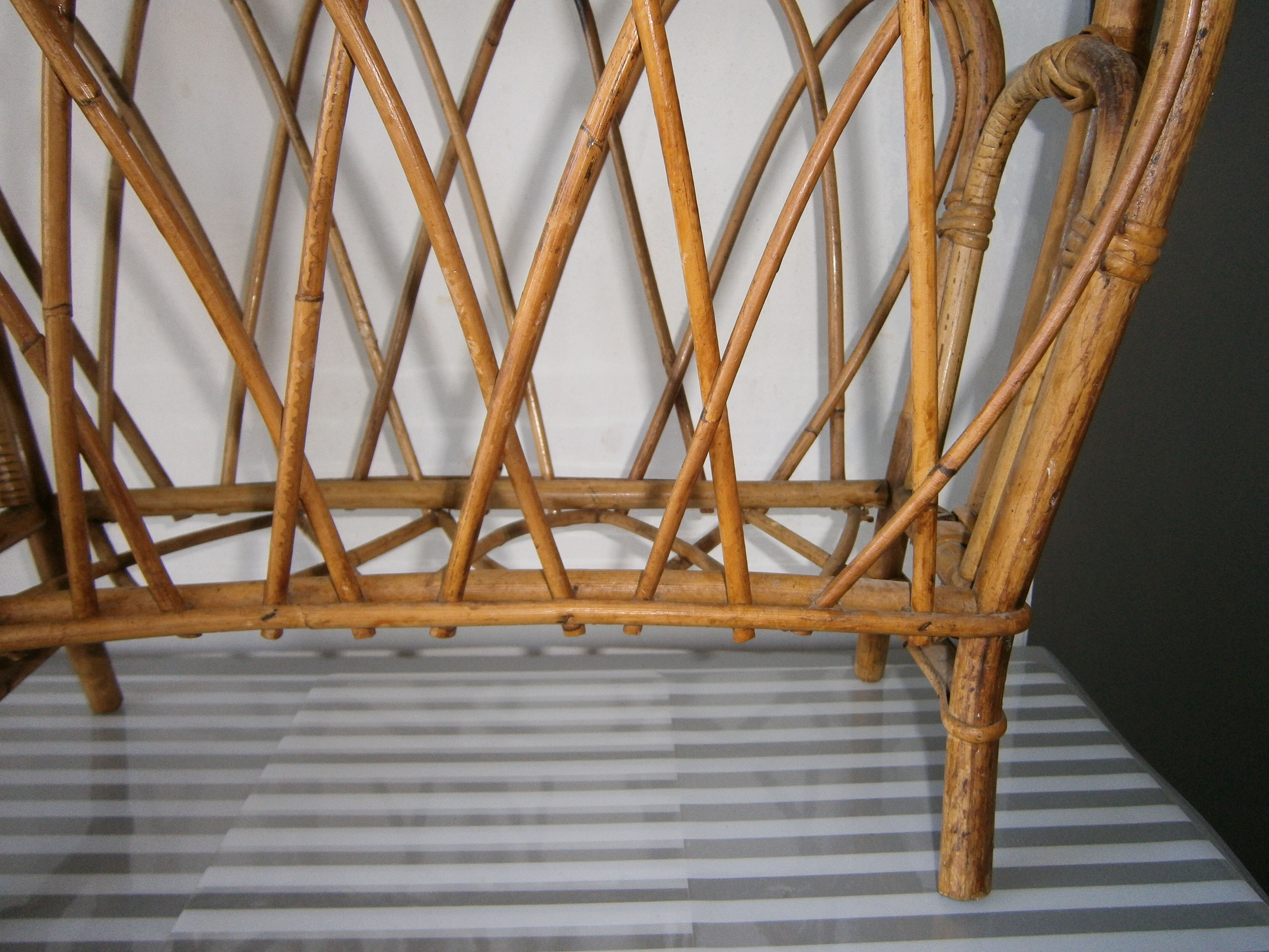 Rattan magazine rack