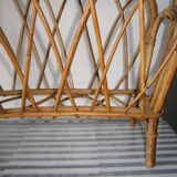 Rattan magazine rack