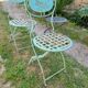 Chaises pliantes de jardin en fer forgé
