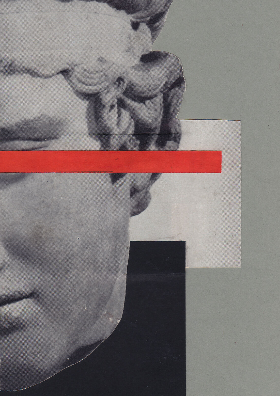 Collage on mask paper