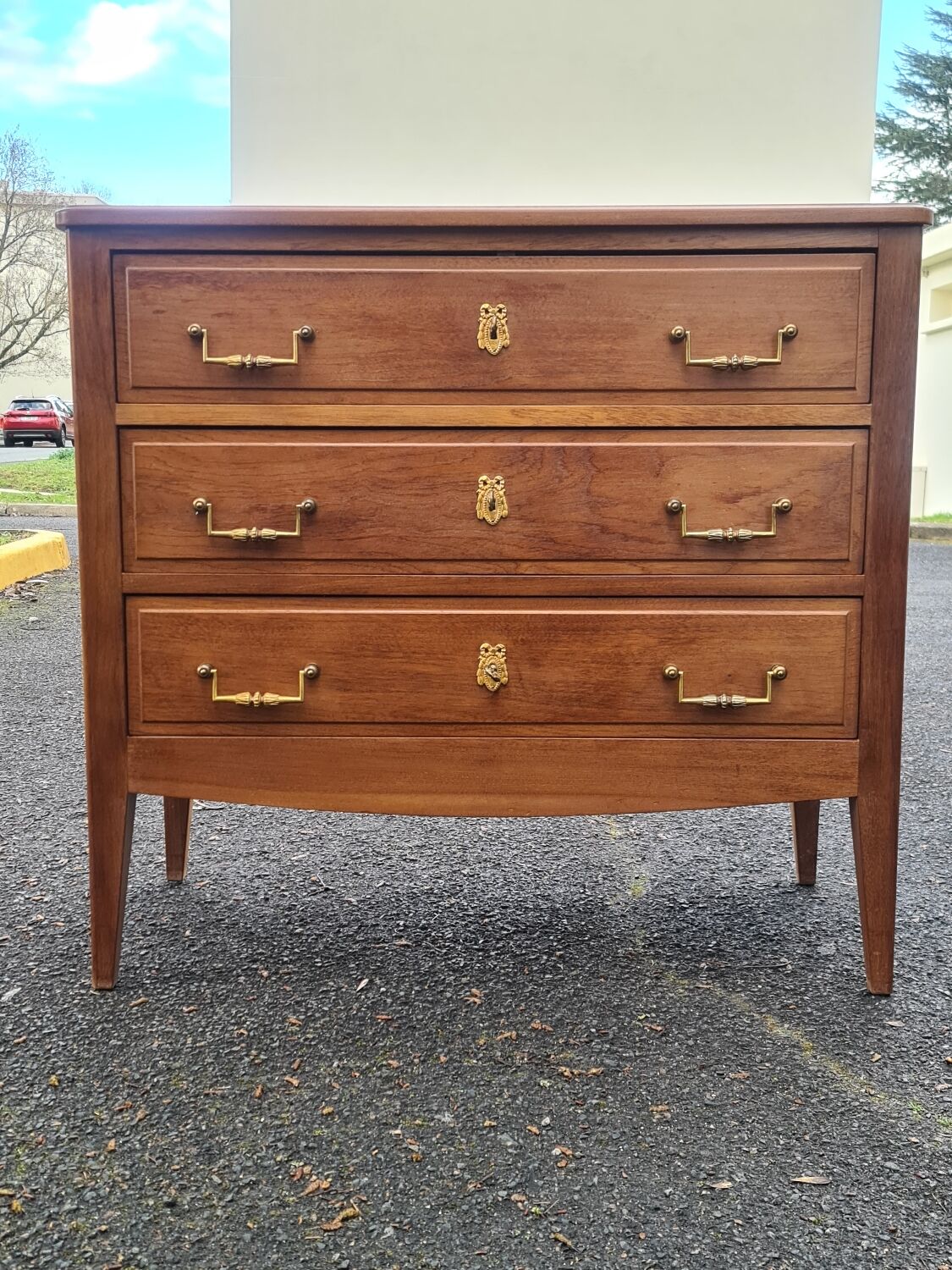 Carpenter's chest of drawers 1950 Louis XVI style