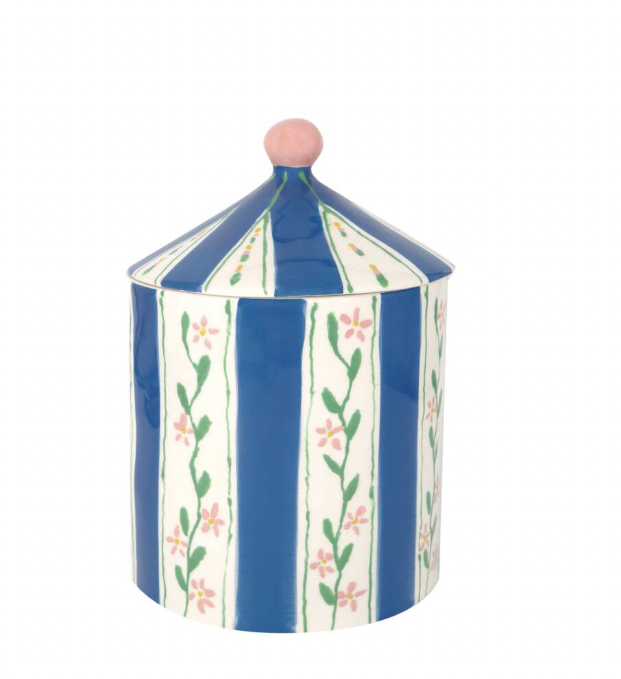 Blue earthenware box