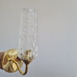 Applique globe vintage en verre ciselé