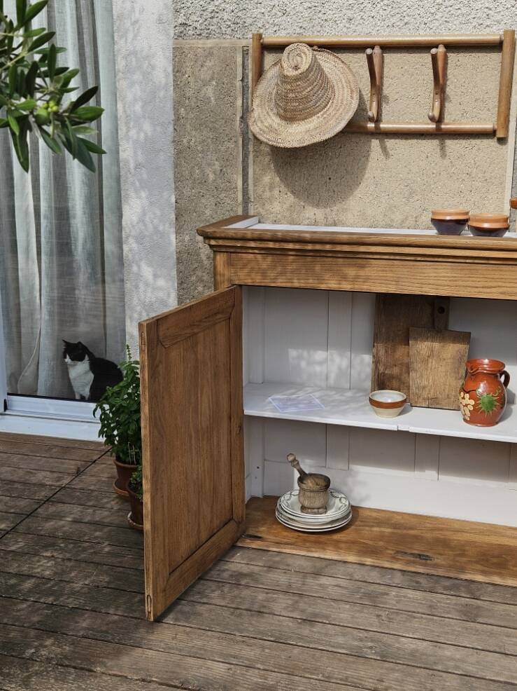 Solid oak sideboard top, hade made creation | elea