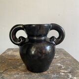 Design black vase with ears